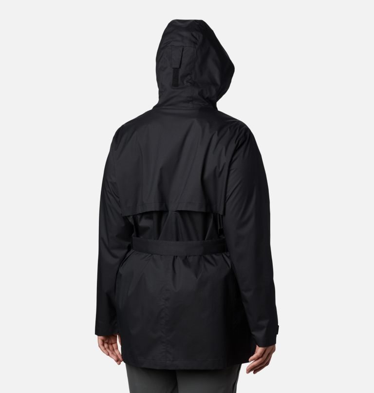 Women's Columbia Pardon My Trench Rain Jackets Black | Plus Size CA-U8LCA